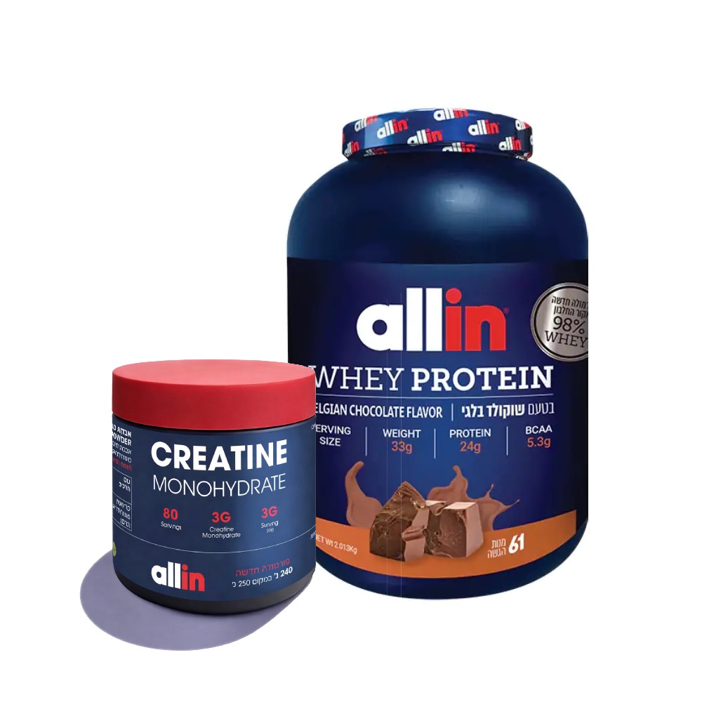 אבקת חלבון + קריאטין אולאין - Allin Whey + Creatine