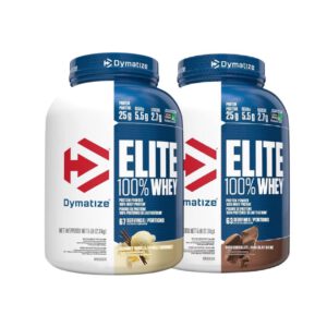 זוג אבקת חלבון דיימטיז עלית 2.3 ק"ג | Dymatize Elite whey Protein