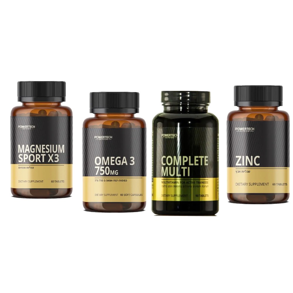 מולטי ויטמין, אבץ, מגנזיום, אומגה 3 פאוורטק