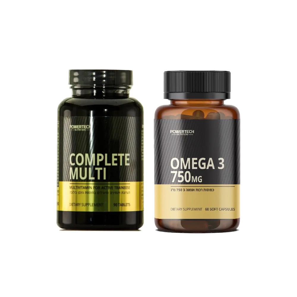 מולטי ויטמין ואומגה 3 פאוורטק
