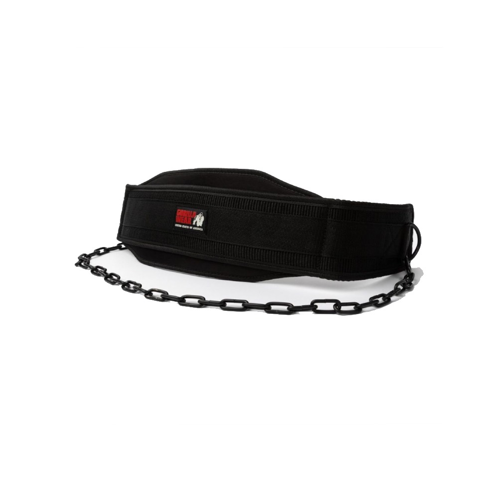 חגורת גב עם שרשרת למקבילים ומתח Gorilla Wear Nylon Dip