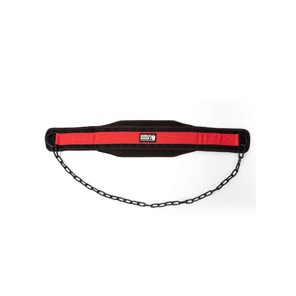 חגורת גב עם שרשרת למקבילים ומתח Gorilla Wear Nylon Dip