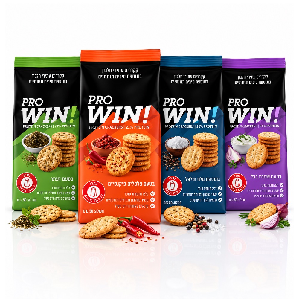 קרקר חלבון ווין 300 גרם - Protein Crackers Win 300g