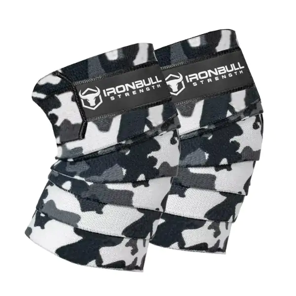 רצועות ברכיים קלאסיות צבאי שחור לבן - Iron Bull IPF