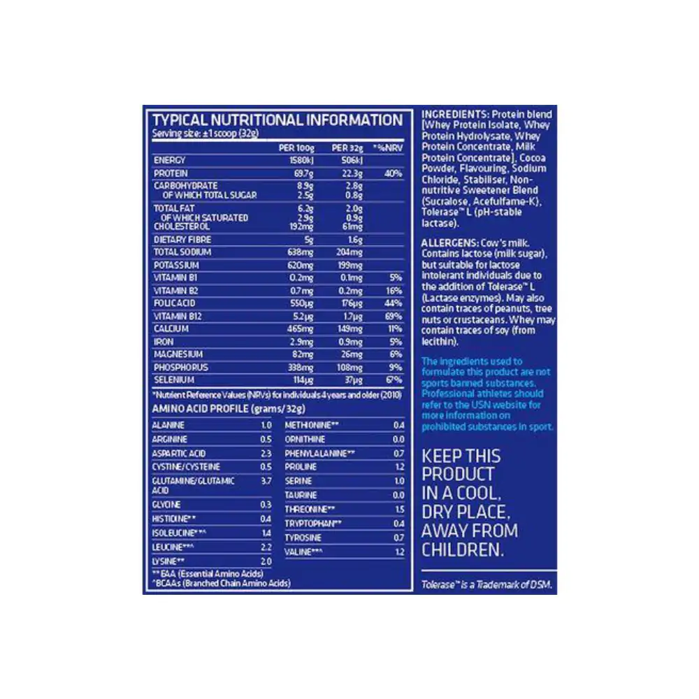 אבקת חלבון 100% יו אס אן בלו לאב - USN Blue Lab 100% Whey