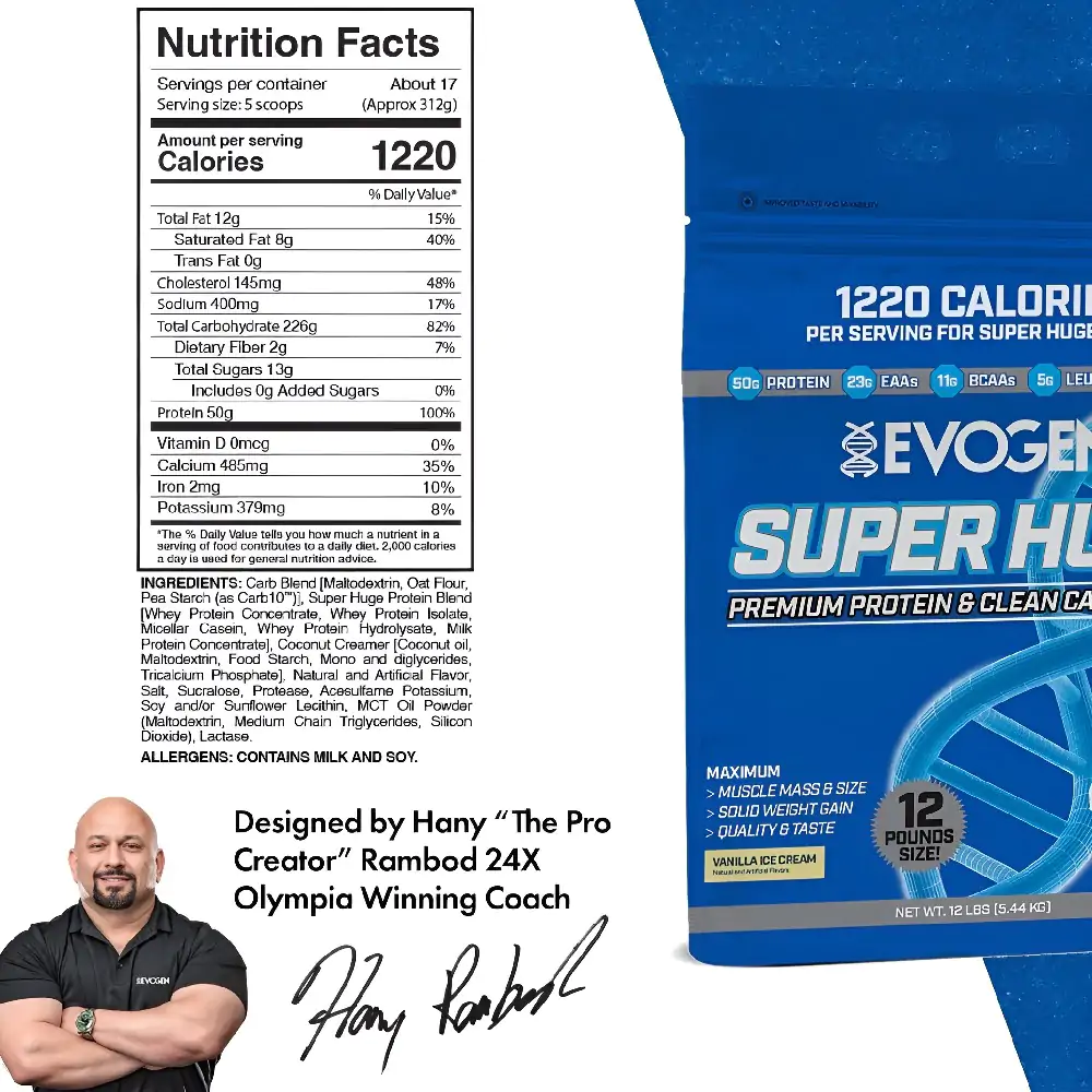 גיינר סופר פרימיום איבוג׳ן - Super Huge Gainer Evogen