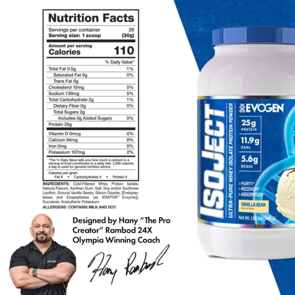 אבקת חלבון איזולט איבוג׳ן - Evogen IsoJect Whey