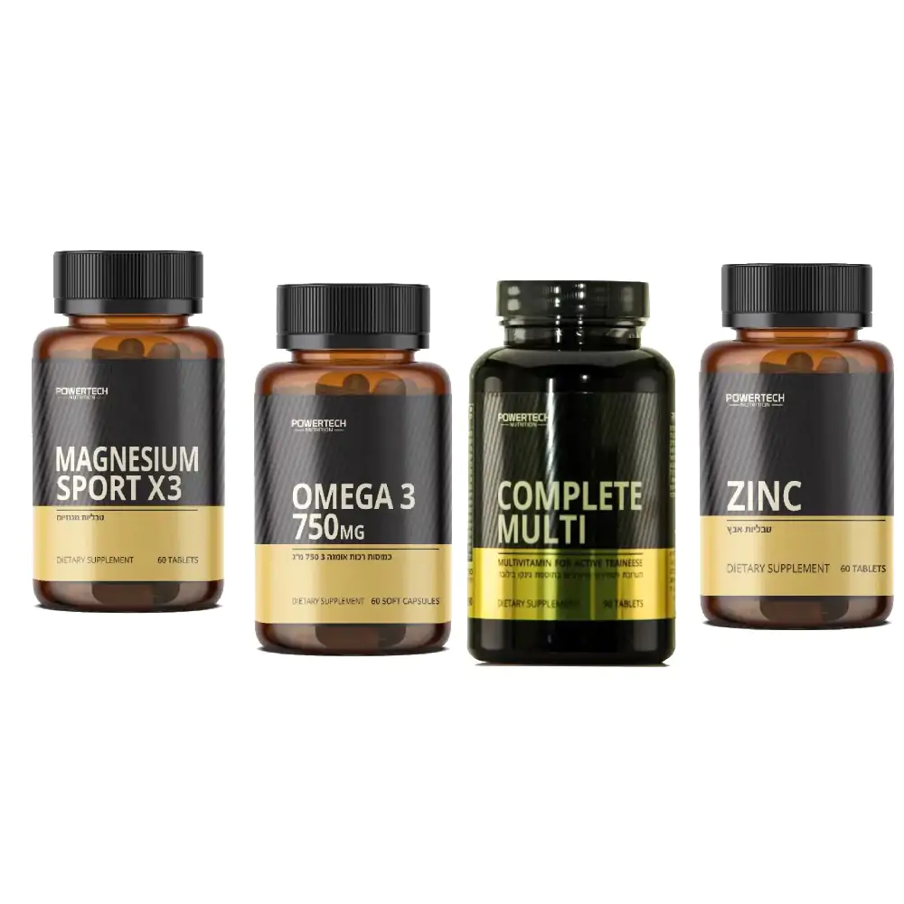 מולטי ויטמין, אבץ, מגנזיום, אומגה 3 פאוורטק